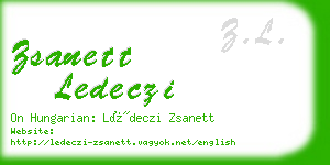 zsanett ledeczi business card